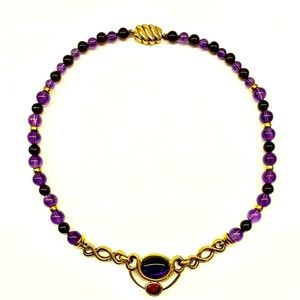 Kai Yin Lo/KYLO designer signed vintage amethyst necklace